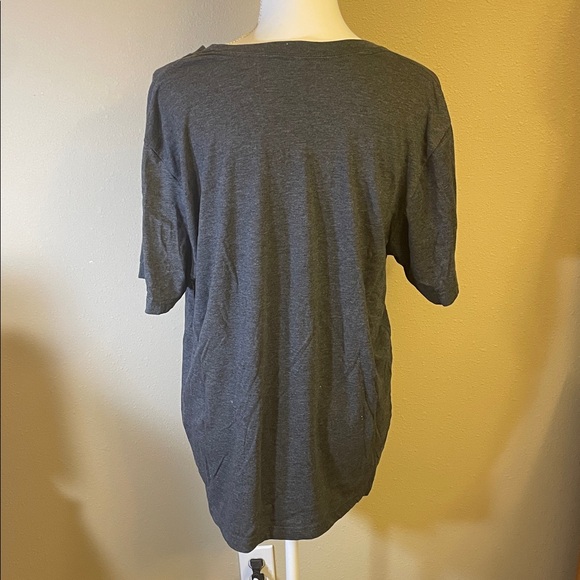 Gray Graphic Tee with 'GLOW' Print - Picture 3 of 4